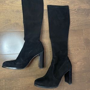Stuart Weitzman black suede boots